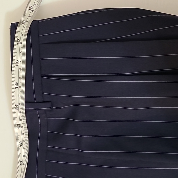 Victor International Suit Navy Blue with White Pinstripes - Picture 12 of 12
